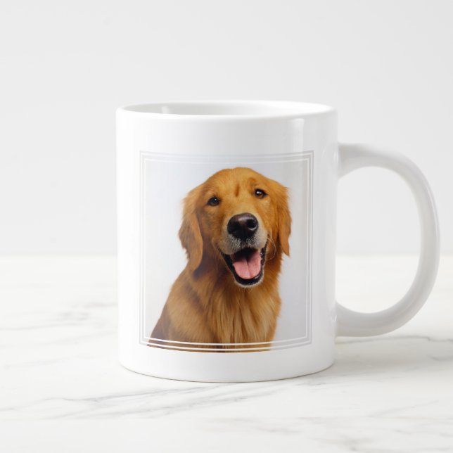Taza De Café Gigante Sonrisa de Golden Retriever (Derecha)
