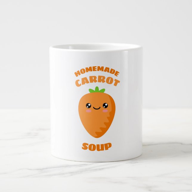 Taza De Café Gigante Sopa de zanahoria casera (Frente)