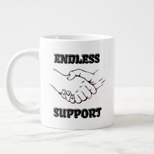 Taza De Café Gigante Soporte sin fin - Símbolo de apretón de manos de l