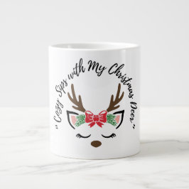 Taza De Café Gigante Sorbitos Acogedores con mi Ciervo de Navidad” – Ci