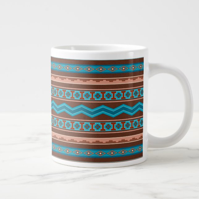 Taza De Café Gigante Southwest Style Geometric Cameron Gorge Design (Derecha)