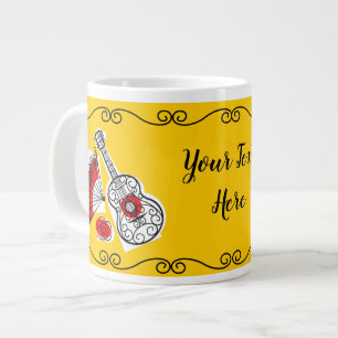 Taza De Café Gigante Souvenirs Border Text Duo mug jumbo
