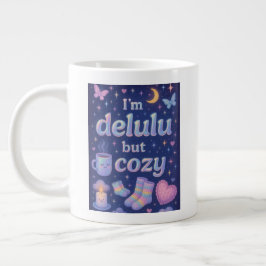Taza De Café Gigante Soy delulu, pero acogedor