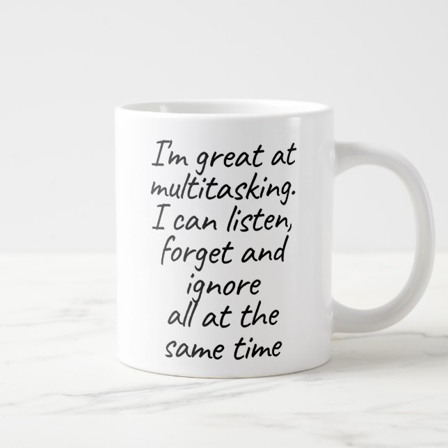 Taza De Café Gigante Soy genial en la multitarea (Derecha)
