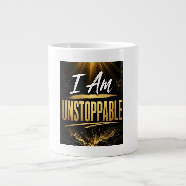 Taza De Café Gigante Soy imparable (Frente)