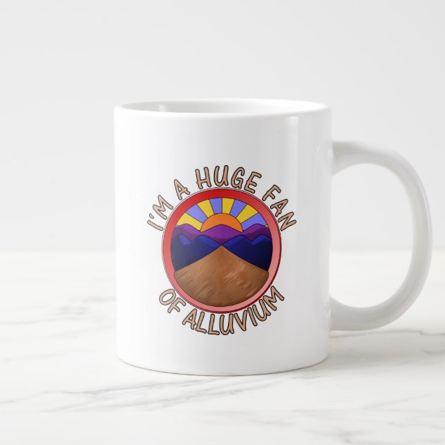 Taza De Café Gigante Soy un gran fanático de la Geología del Aluvio (Derecha)
