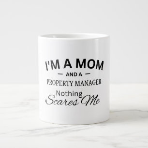 Taza De Café Gigante Soy una mamá y una administradora de propiedades N