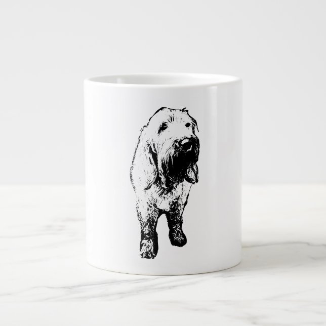 Taza De Café Gigante Spinone Italiano Mug – Standing Ink Dog Art (Frente)