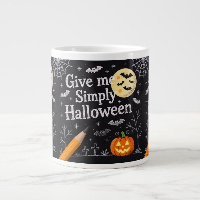 Taza De Café Gigante Spooky Halloween Mug (Frente)