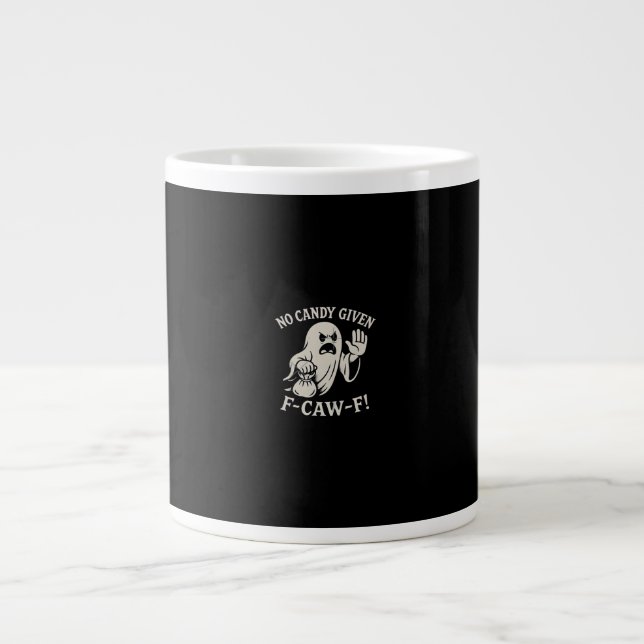 Taza De Café Gigante Spooky No Given F-Caw-F Graphic (Frente)