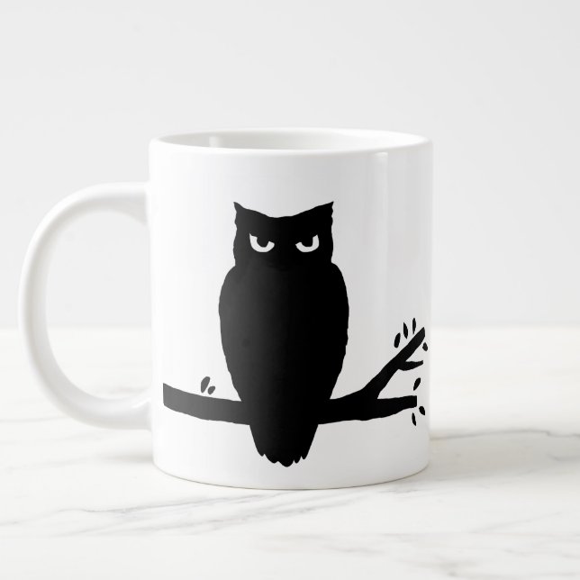 Taza De Café Gigante Spooky Owl Silhouette (Izquierda)