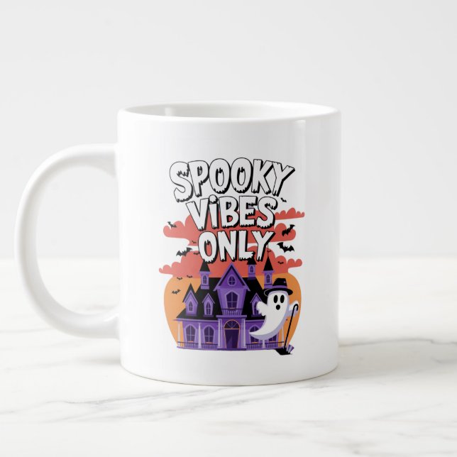Taza De Café Gigante Spooky Season Quotes (Izquierda)