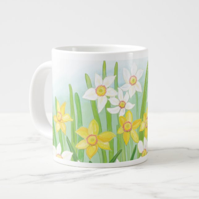 Taza De Café Gigante Spring Daffodils (Izquierda)