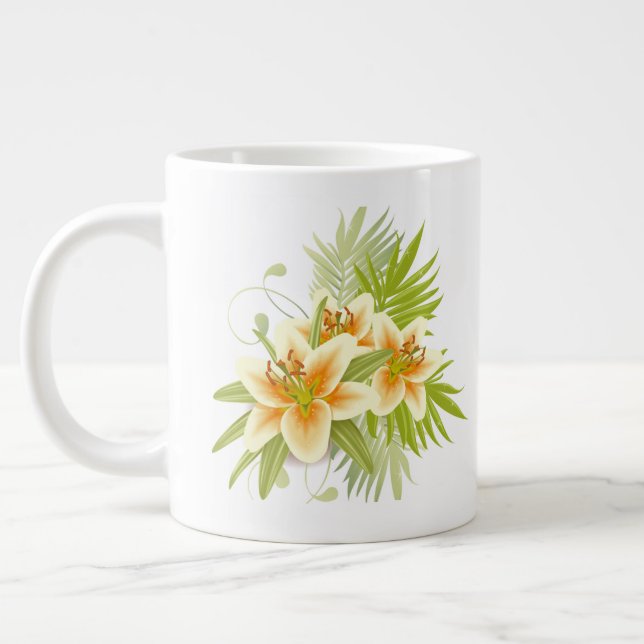 Taza De Café Gigante Springtime Lilies (Izquierda)