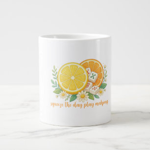 Taza De Café Gigante Squeeze The Day Play Mahjong Citrus