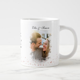 Taza De Café Gigante Sr. y Sra. Elegant Engagement