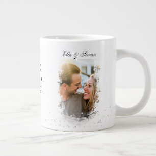 Taza De Café Gigante Sr. y Sra. Elegant Engagement