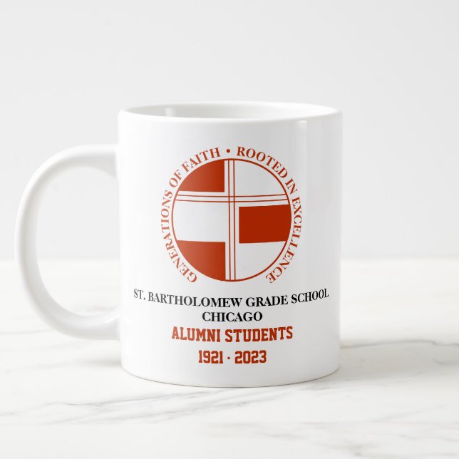 Taza De Café Gigante St. Bartholomew Grado de alumnado Jumbo Mug (Izquierda)
