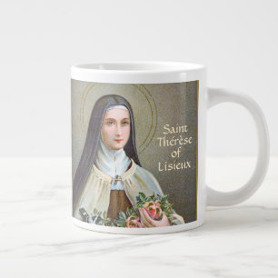 Taza De Café Gigante Sta. Teresa de Lisieux la pequeña flor (BJE 01)