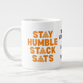 Taza De Café Gigante STACK HUMBLE STACK SATS Personalizado Bitcoin Inve