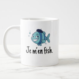 Taza De Café Gigante Standard Mug - Je m'en fish