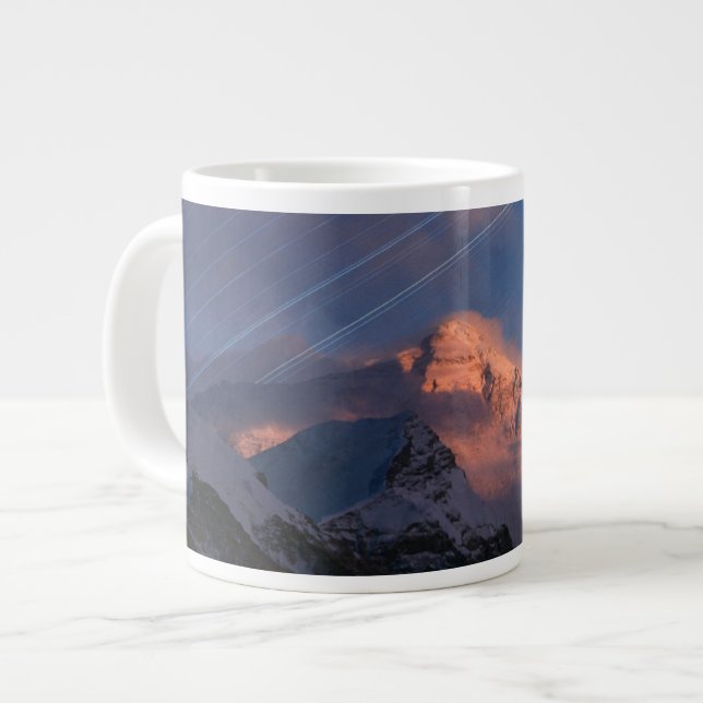 Taza De Café Gigante Star Trail | Tíbet Everest, China (Izquierda)