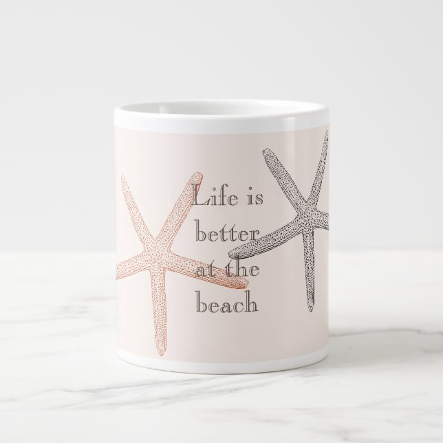 Taza De Café Gigante Starfish Beach Blue (Frente)