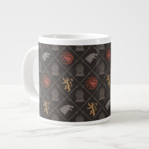 Taza De Café Gigante Stark, Lannister, Targaryen, Patrón de trono de h