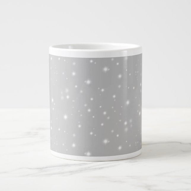 Taza De Café Gigante Starlight gris plateado (Frente)