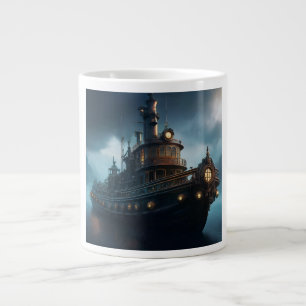 Taza De Café Gigante Steampunk Tug Bote