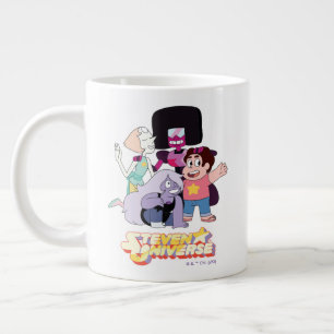 Taza De Café Gigante Steven Universe   Crystal Gem Group Huddle