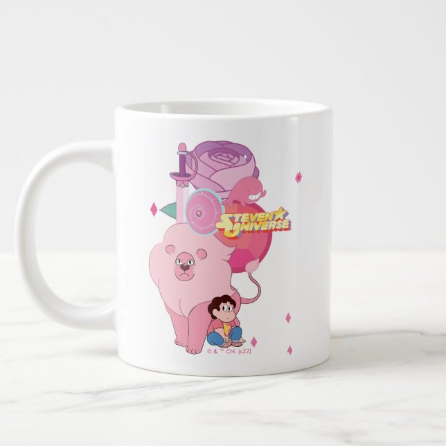 Taza De Café Gigante Steven Universe | Legado Rosa Quartz (Izquierda)