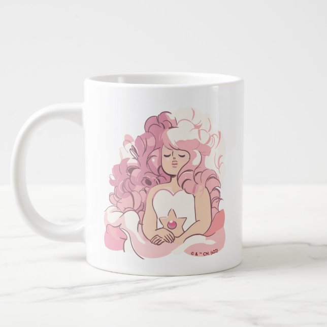 Taza De Café Gigante Steven Universe | Rosa de Ilustracion de cuarzo (Izquierda)