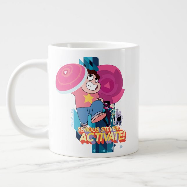 Taza De Café Gigante Steven Universe | Steven serio... ¡Activa! (Izquierda)