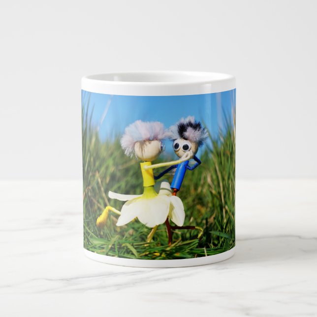 Taza De Café Gigante Stijldansende Fubby's in Narcissen jurk. (Frente)