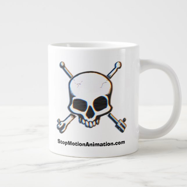 Taza De Café Gigante StopMotionAnimation.com 25º aniversario Jumbo Mug (Derecha)