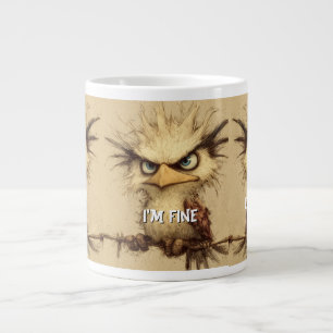 Taza De Café Gigante StressedBird estoy bien, todo está bien