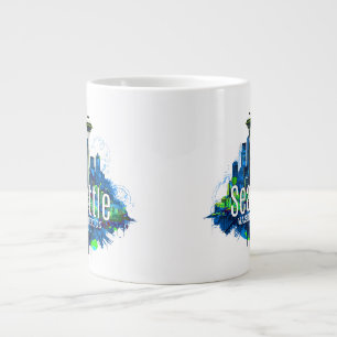 Taza De Café Gigante Stroke de la línea aérea de Seattle