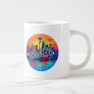 Taza De Café Gigante Stroke de la línea aérea de Seattle