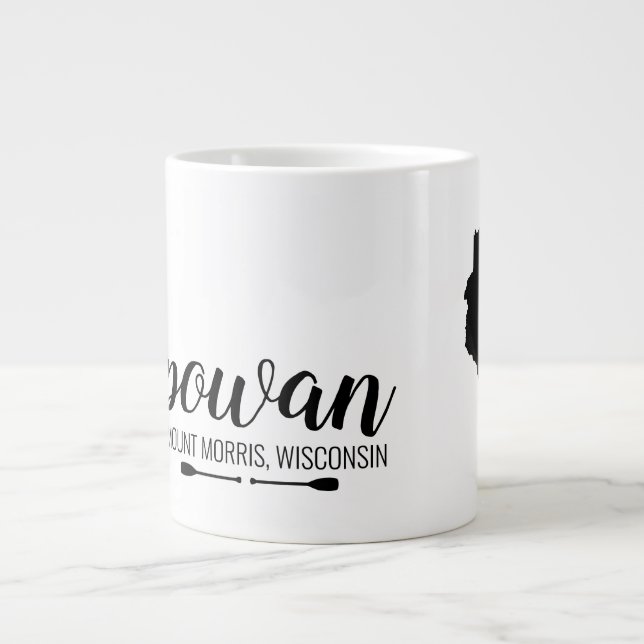 Taza De Café Gigante Su lago preferido wisconsin con las paletas de la (Frente)