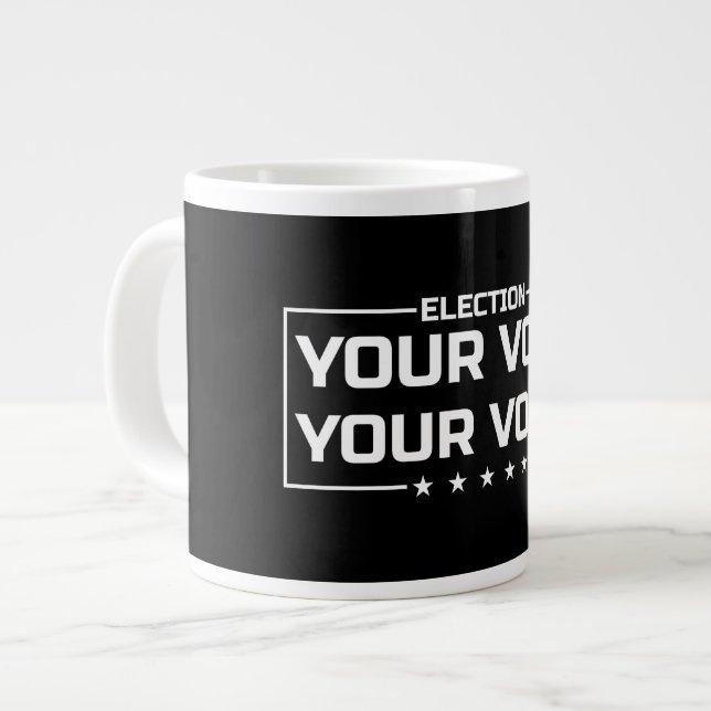Taza De Café Gigante Su letra blanca Vota tu voz (Izquierda)
