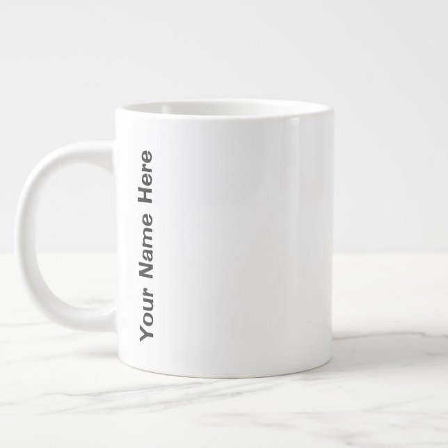 Taza De Café Gigante Su nombre aquí (Izquierda)