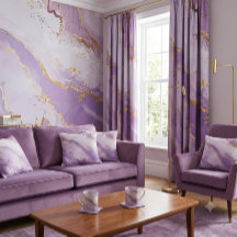 Suave Splash Dorado de Acuarela Morado Elegante