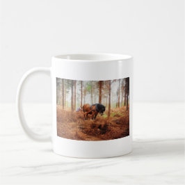 Taza De Café Gigante suave - Traslado de caballos en bosque