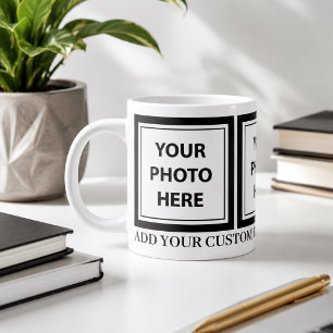 Taza De Café Gigante Sube 3 Fotos y Agrega Texto – Personaliza la Image