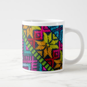 Taza De Café Gigante Subprocesos de tejido étnico