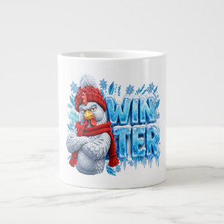 Taza De Café Gigante Sudadera divertida de pollo de invierno - Gallo gr
