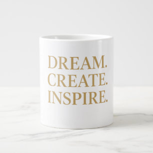 Taza De Café Gigante "Sueña. Crea."