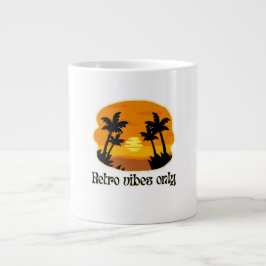Taza De Café Gigante Sueños de atardecer retro