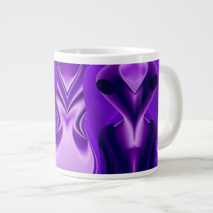 Taza De Café Gigante Sueños del arcoiris púrpura 3D , Alien